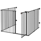 PAWHUT DOG CANCELLINO Folding and modular medium size in metal and plastic, 123x102x90 cm, black - Borgè