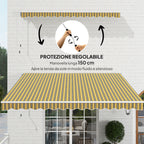 Outdoor Awning with Crank Arms, 350x250 cm, Yellow