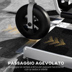 HOMCOM Folding Aluminum Wheelchair Ramp with Non-Slip Coating and Edges, 122 x 73.5 cm, Black