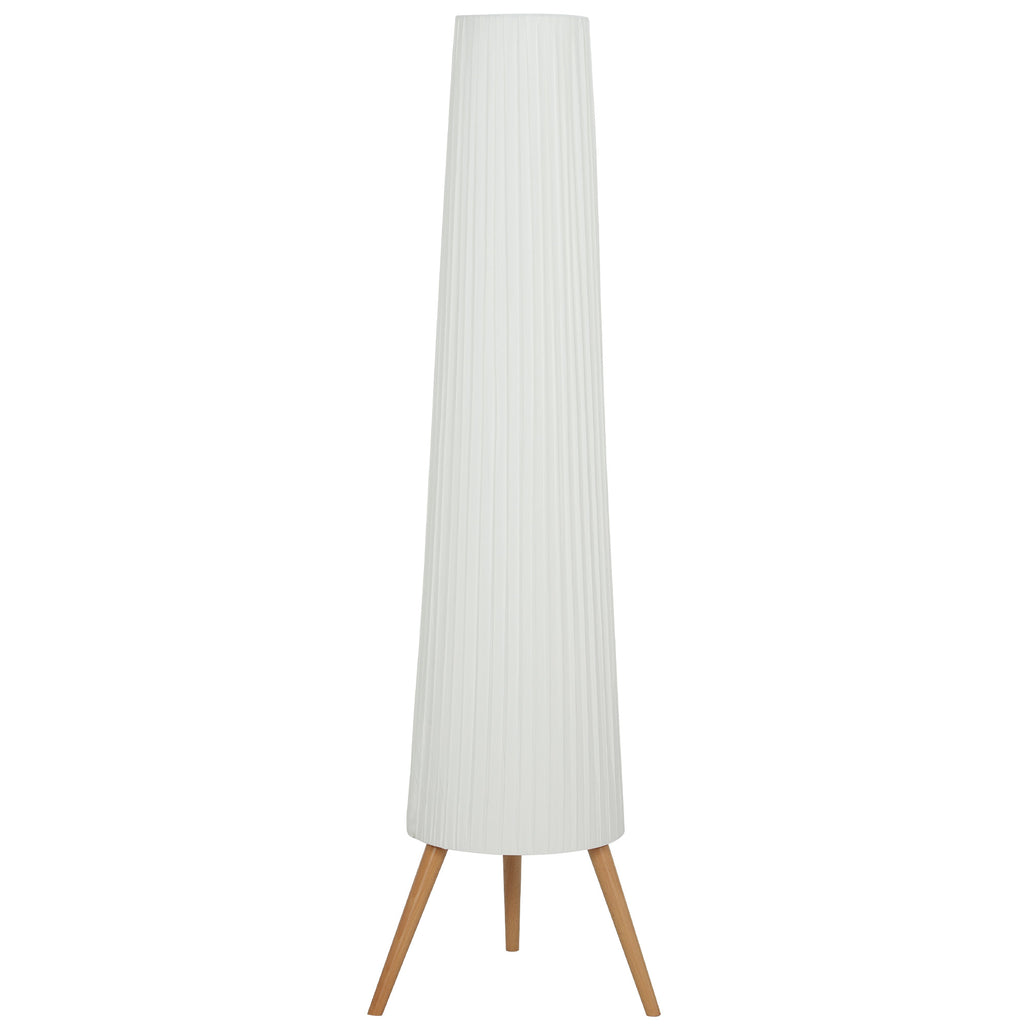 HOMCOM Tripod Floor Lamp with Foot Switch and Adjustable Brightness, 46x46x153 cm, White