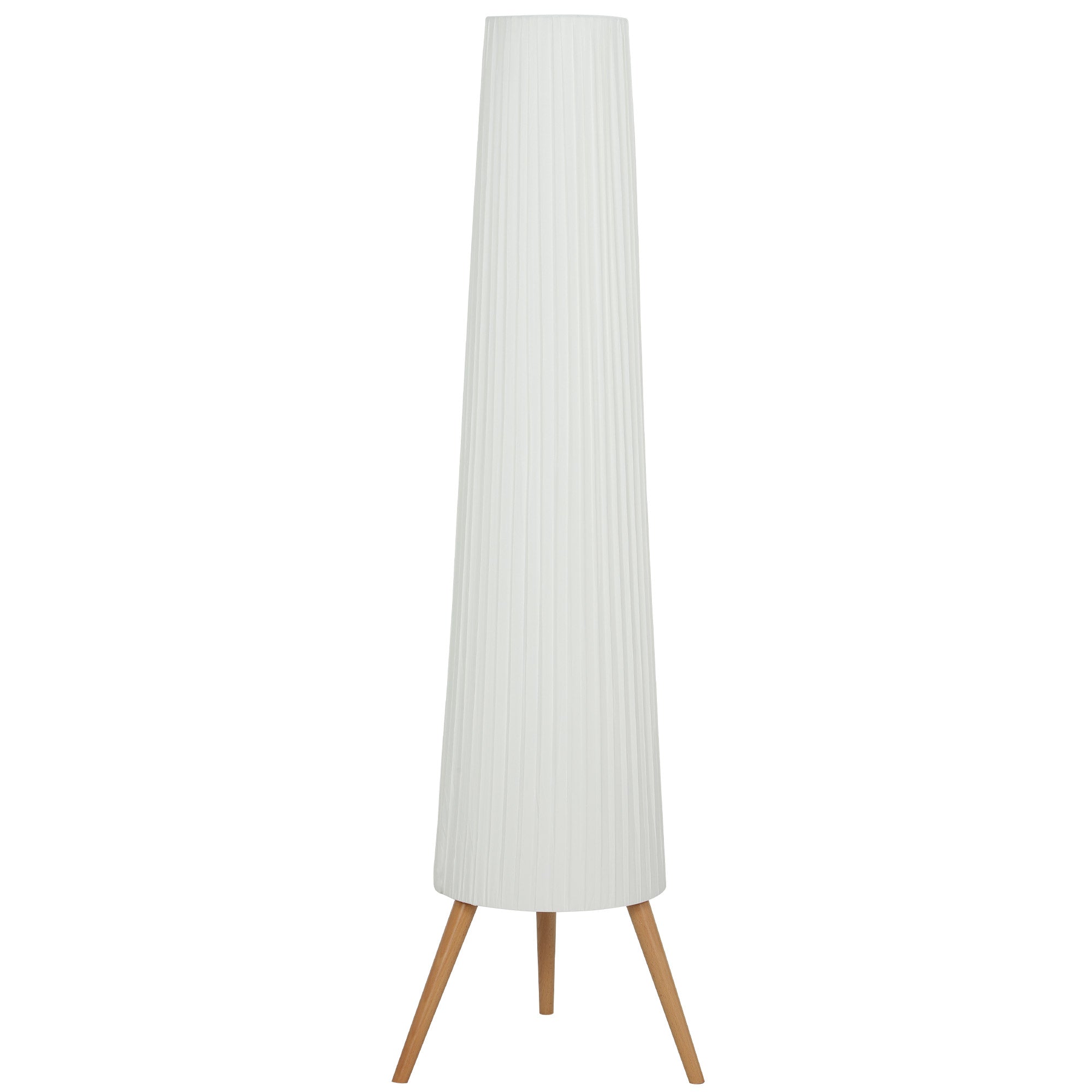 HOMCOM Tripod Floor Lamp with Foot Switch and Adjustable Brightness, 46x46x153 cm, White