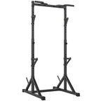 Multifunctional Height-Adjustable Squat Rack and Barbell Rack, Black