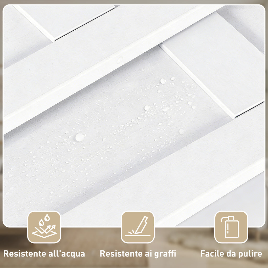 Door 71x213cm, Rustic Style, Assembly Kit, Handle, White Wood Effect.