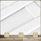 Door 71x213cm, Rustic Style, Assembly Kit, Handle, White Wood Effect.