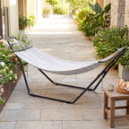 Outsunny Adjustable Non-Slip Hammock Stand with S-Hooks, Steel, 278x97x112 cm Black