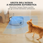 7L Cat Water Fountain with LED Light and Triple Filtration, 304 Stainless Steel, 30.5 x 31.2 x 19.3 cm, Silver