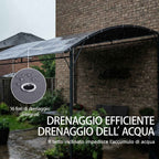 Outsunny Gazebo Pergola with 16 Drainage Holes, Metal and Polyester, 3.8x2.8m, Grey