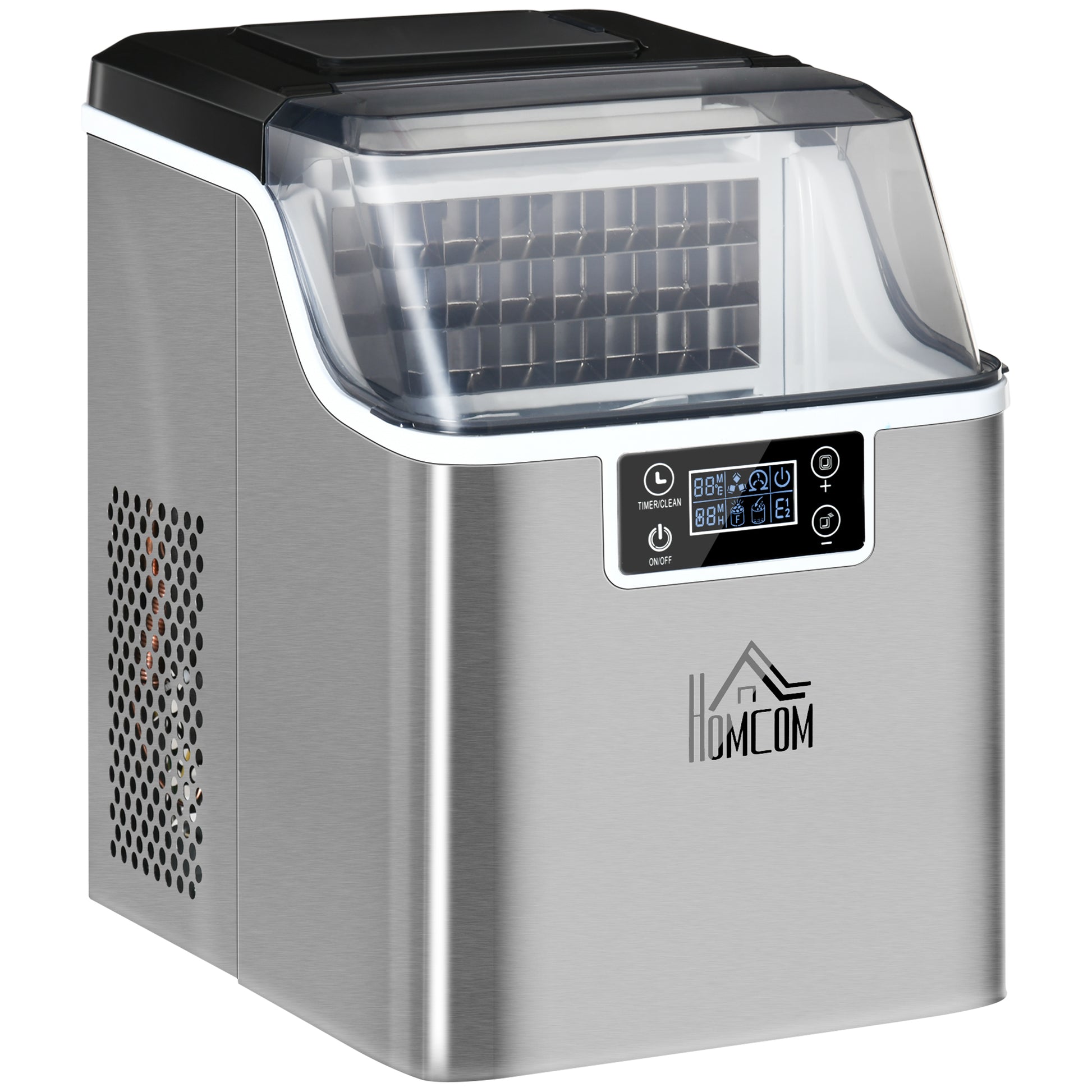 24 Cube Ice Maker in 14-18 Minutes with Adjustable Size - Borgè