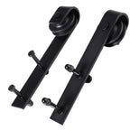 200cm Sliding Door Track Accessory Kit with Track and Rollers, Rustic Style, 90kg Load Capacity, Black Carbon Steel