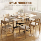 HOMCOM Folding Table for 4-6 People with 2 Drop-Leafs and Wheels with Brakes, 120x80x73 cm, Oak