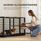 PawHut Sturdy Dog Cage, 94x60x64 cm, with Removable Tray.