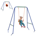 2-in-1 Garden Swing for Babies and Children from 6 Months to 8 Years, Orange and Blue