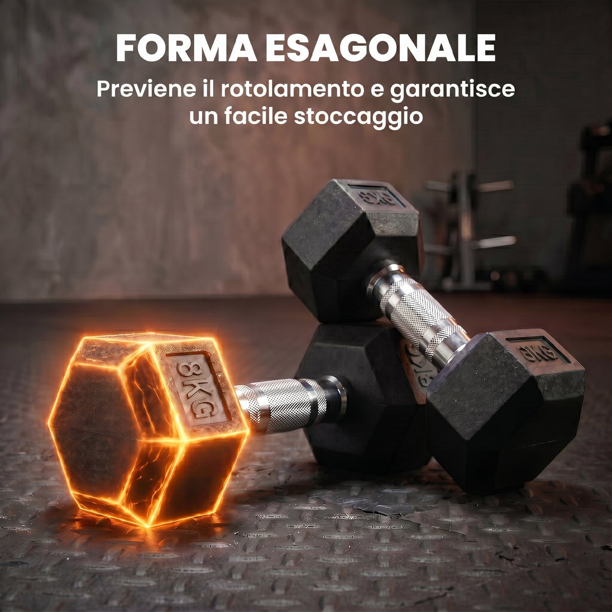 HOMCOM 2 x 8 kg Dumbbell Set with Non-Slip Grip for Home Fitness Strength Training, Black