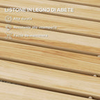 Outsunny Garden Walkway, Rollable Fir Wood Pathway, 120x38 cm