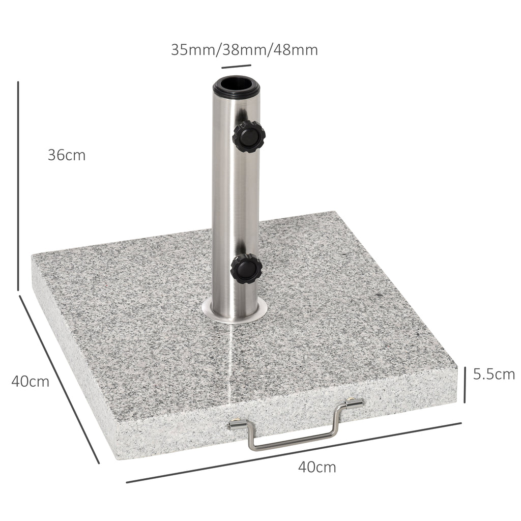 Marble Garden Umbrella Base Stand Weight 25kg 40×40×36cm