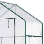 Outsunny Waterproof and UV-Proof PE Garden Greenhouse with Mounting Accessories, 142x73x195 cm, Green