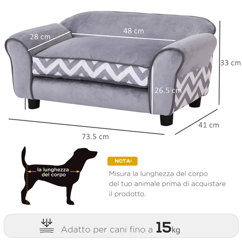 Sofa Lounge Chair Dog Pets Load Capacity 15kg 73.5×41×33cm - Borge' Group Limited