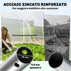 Outsunny 3x6x2 m Tunnel Greenhouse with Roller Doors, Steel Frame and Anti-UV PE Cover, Transparent