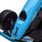 Electric Go-Kart for Children 8-12 Years with High Backrest and Safety Belt, 115x77x54 cm, Blue and Black