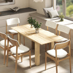 Extendable Dining Table for 6-8 People, 140-180 x 80 cm, Wood Color
