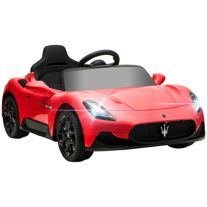 Maserati MC20 Children's Car, Manual Drive, Remote Control and LED Headlights, Age 3-6 Years, Red