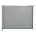 Dog Gate, Extendable up to 115 cm, Polyester and Steel, 115 x 82.5 cm, White and Grey