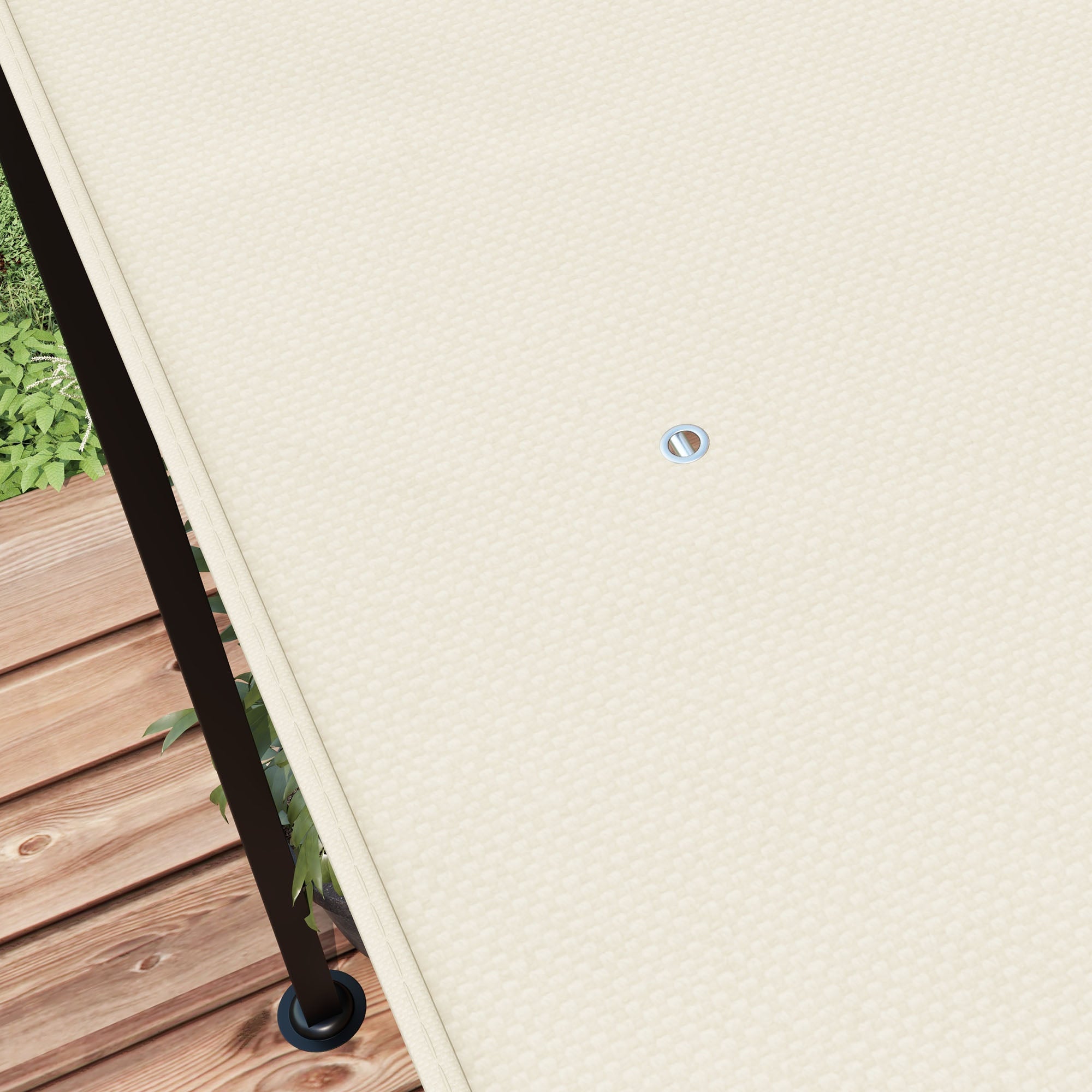 Outsunny spare sheet for garden pergola 2.5x3 m with 8 drainage holes, in polyester, 297x243 cm, beige - Borgè