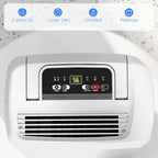 12L Portable Touch Dehumidifier with Drain Hose, Timer and Filter, in ABS, 28x18x50.6 cm, White
