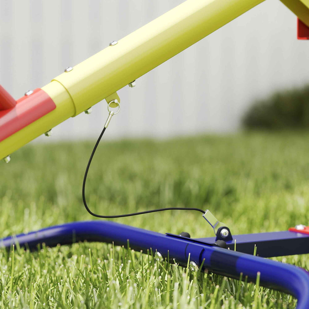 Swing Seesaw 360° Rotating 253x96x75 cm Multicolor