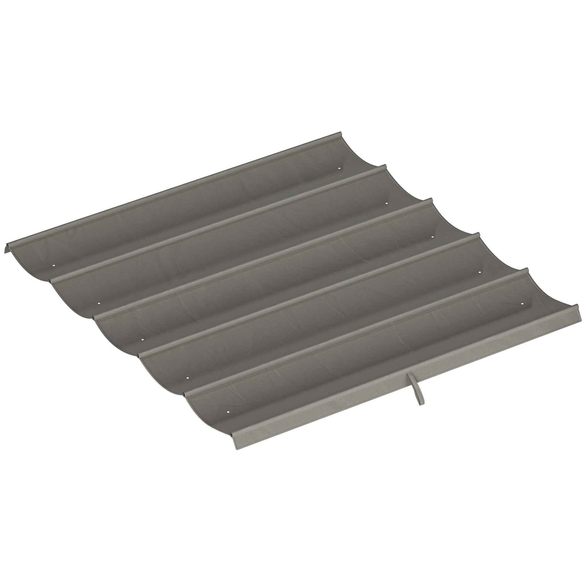 Outsunny Replacement Canopy for 3x3m Gazebo with 10 Drainage Holes, Light Grey