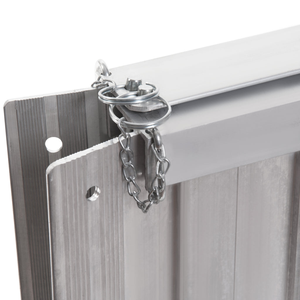 Folding Aluminum Wheelchair Ramp with External Edges, 61x74x5 cm, Silver