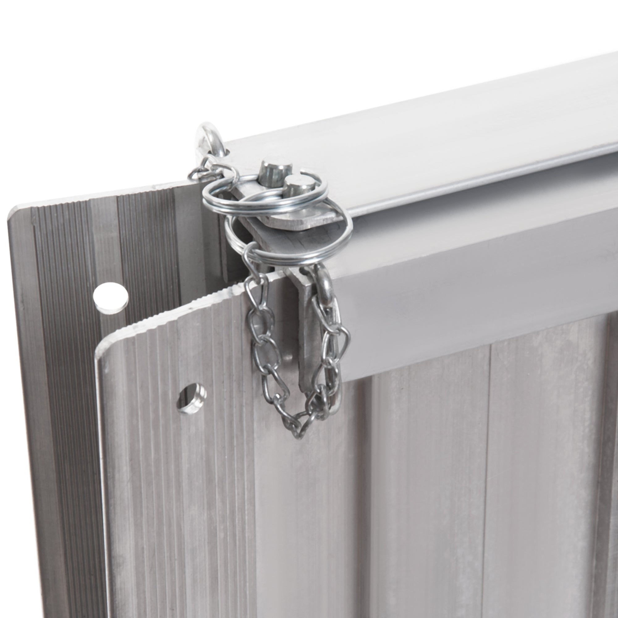 Folding Aluminum Wheelchair Ramp with External Edges, 61x74x5 cm, Silver