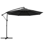 Outsunny Adjustable Cantilever Garden Umbrella, 3x3m, Black