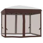 3x3m Garden Gazebo with Mosquito Net and Carry Bag with Wheels, Cream - Borge' Group Limited