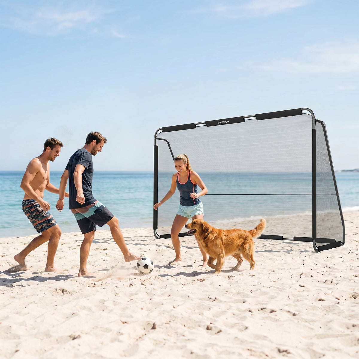 SPORTNOW 3 x 2 m Football Goal with Sturdy Net and Stable Metal Frame