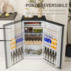 Hotels / Kitchenettes 91L Mini / Small Refrigerator with Adjustable Thermostat, Adjustable Shelves and Drawer, Silver