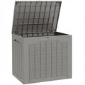 Outsunny Waterproof Garden Storage Box with Handles, PP, 56x41x50 cm, Khaki