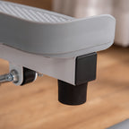 Stepper with LCD Monitor, Adjustable Handlebar and Elastic Bands, Made of Steel and ABS, White and Grey