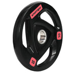 Set of 2 10kg Steel Weight Discs with Rubber Coating for Barbell