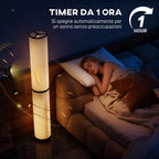 HOMCOM Floor Lamp with Remote Control and 3000-6000K Temperature Adjustment, Fabric Lampshade, Ø20x135 cm, Beige