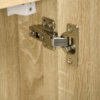 kleankin Bathroom Cabinet with Mirror and 4 Internal Shelves, in Chipboard, 60x15x60cm, Wood Color