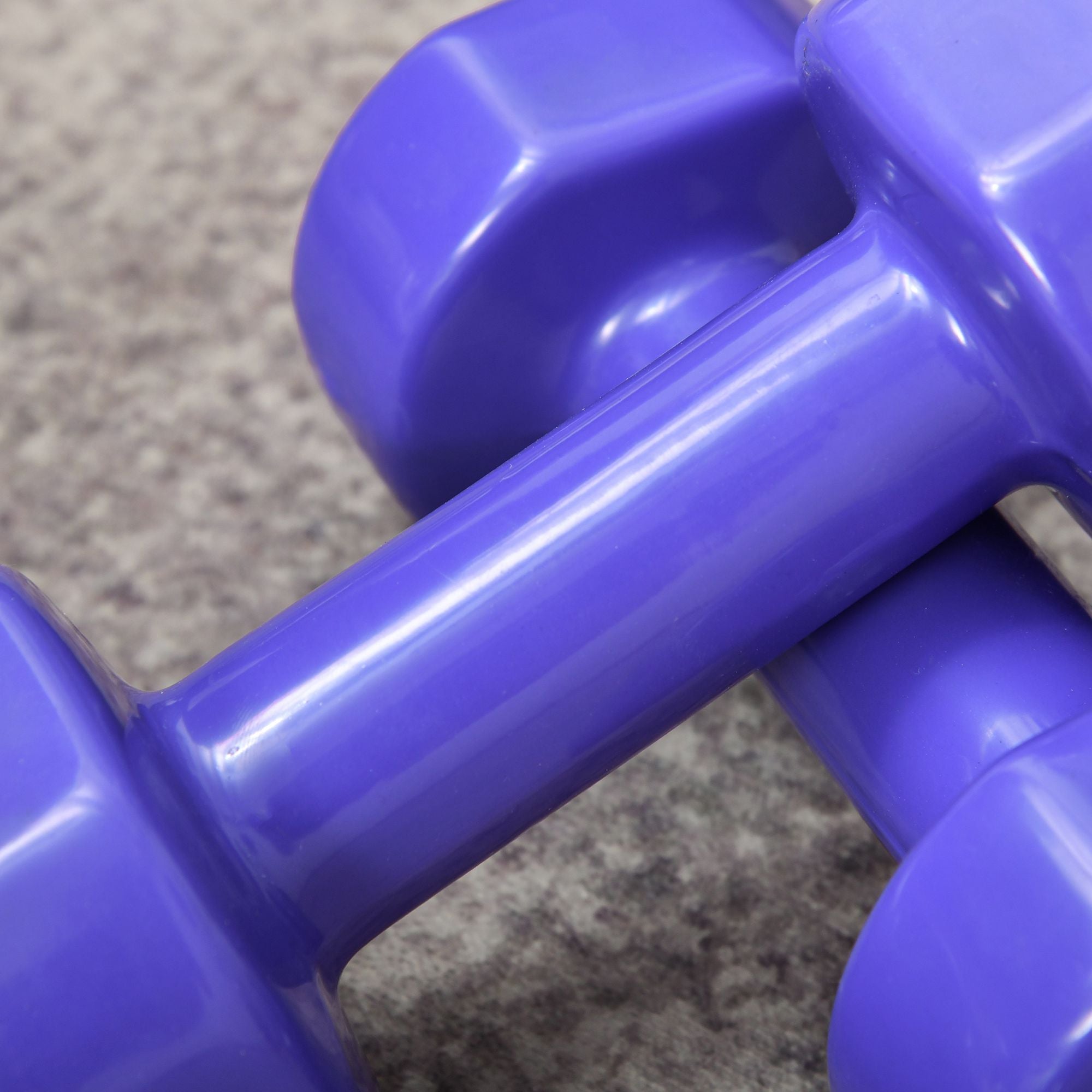 Set of 4 Hexagonal Dumbbells of 20 kg Total in Steel and PU from 1 to 4kg, Multicolor