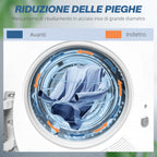 4kg Load Air Dryer with Timer and Smart Program, Stainless Steel and ABS, 48x40x56 cm, White