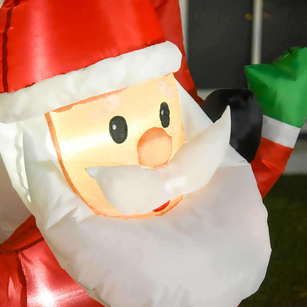 Giant Inflatable Christmas Tree 243cm with LED Lights and Santa Claus, Waterproof Outdoor Christmas Decoration - Borgè