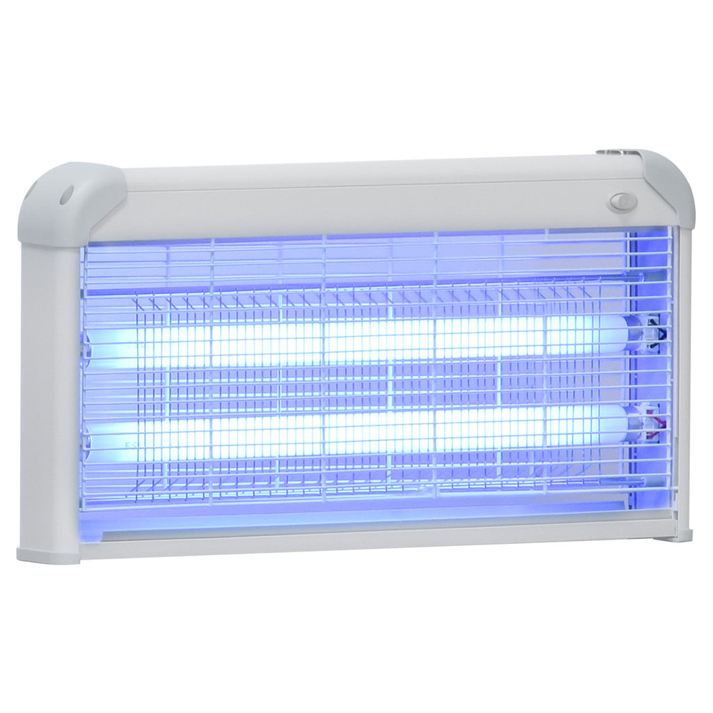 Outdoor and Indoor Electric Insect Killer with UV Mosquito Lamp for 60m², 30W Electric Mosquito Killer Grey