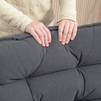 Velvet Swivel Lounge Chair with 5-Position Adjustable Backrest, 62x70x95 cm, Grey