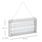 Outdoor and Indoor Electric Insect Killer with UV Mosquito Lamp for 60m², 30W Electric Mosquito Killer Grey