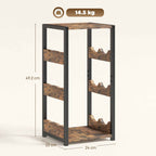 HOMCOM Wine Rack, Wavy Shelves, Adjustable Feet, Rustic Brown, Black.