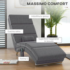 Massage Chair with 8 Vibration Points and Heating, 5 Modes, Timer and Remote Control, Grey