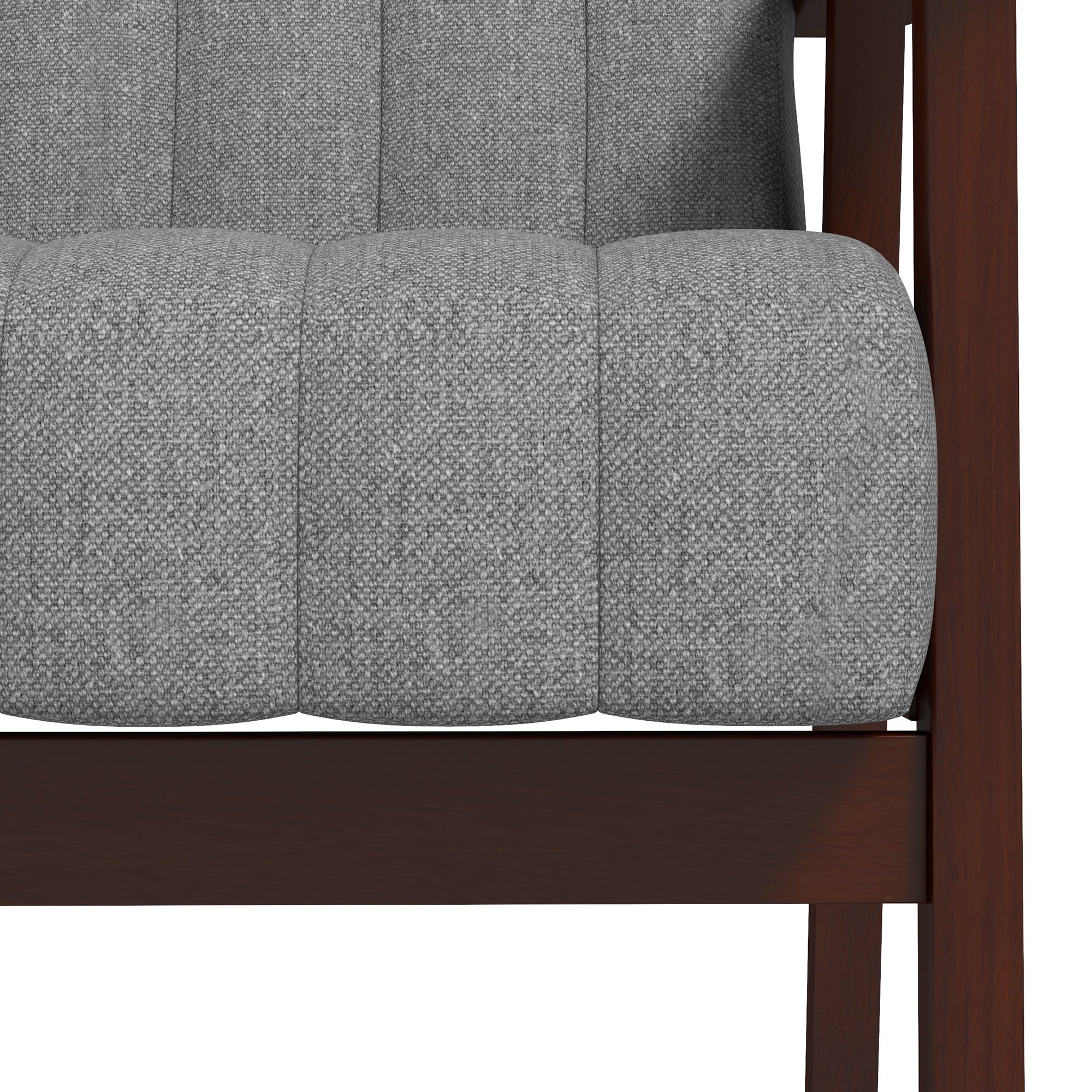 Homcom Modern Chamber Armchair Padded in fabric and wood with tubular seams, gray - Borgè